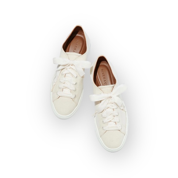 Margaux 𖦹 The Sneaker 𖦹 Neutral Canvas 𖦹 Luxury Harper’s Bazaar 𖦹 37.5 7M 7.5M - Picture 1 of 16